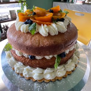 9", 2 LAYER ORANGE LEMON CAKE